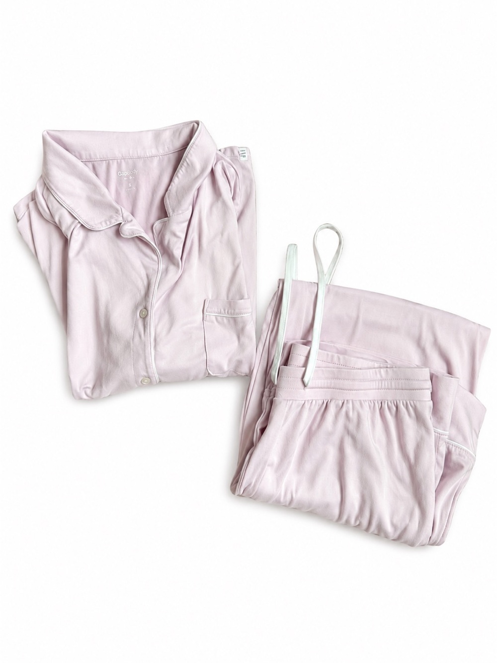 GAP Body Softest Modal Pajama Set Medium Pink Button Up Top & Pants Loungewear
